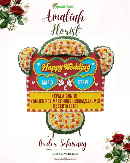 Papan Bunga Pernikahan Gubrih